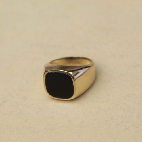 Black Onyx Ring Silver Ring Mens Pinky ring  Birthday gifts for Men Man ring - 第 1/1 張圖片