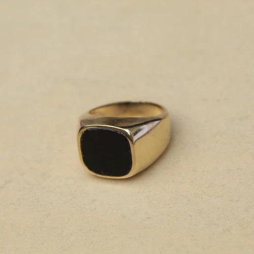 Black Onyx Ring Silver Ring Mens Pinky ring  Birthday gifts for Men Man ring
