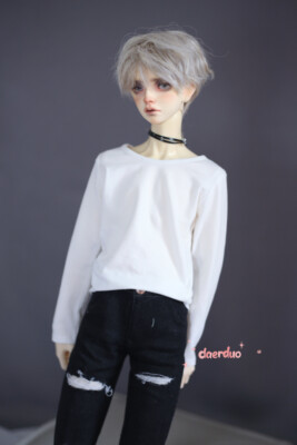 BJD White Elastic Bottoming Shirt For 1/3 1/4 SD10 SD17 Uncle ID73 ID75  Doll