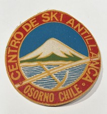 Osorno Volcano Chile Leather Back Patch 3.75  Diameter Centro De Ski Antillanca