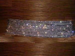 14k Gold GP Multi-Chain Choker Necklace made w/ Swarovski Crystal Pave Gorgeous