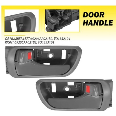 For 2002-2006 Toyota Camry Door Inside Handle Front Rear Left Right Side Gray 2X