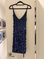 NWT Cider SEQUINS U-NECKLINE CRISS CROSS MINI DRESS Size XL