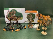 Lot of Dept 56 Halloween Autumn Halloween Landscape Set Lit Spooky Tree READ