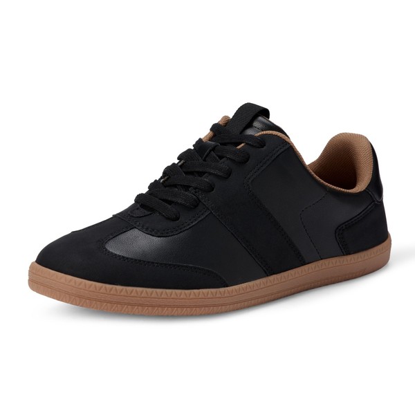 Damen Retro-Sneaker Schwarz 37 EU Kunstleder Kunstwildleder Von Amazon-image