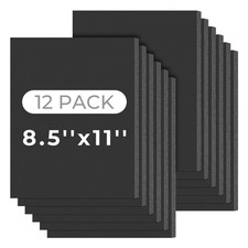 Mat Board Center 12-Pack 8.5x11 Black Acid Free 1/8" Foam Core Boards