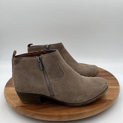 オーダー完成写真 Size 8 Lucky Brand Womens Suede Block Heel Double Zip Ankle Boots