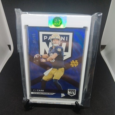 2026 Panini National NIL CJ Carr Blue Rookie /99 #NIL9 Notre Dame Fighting Irish
