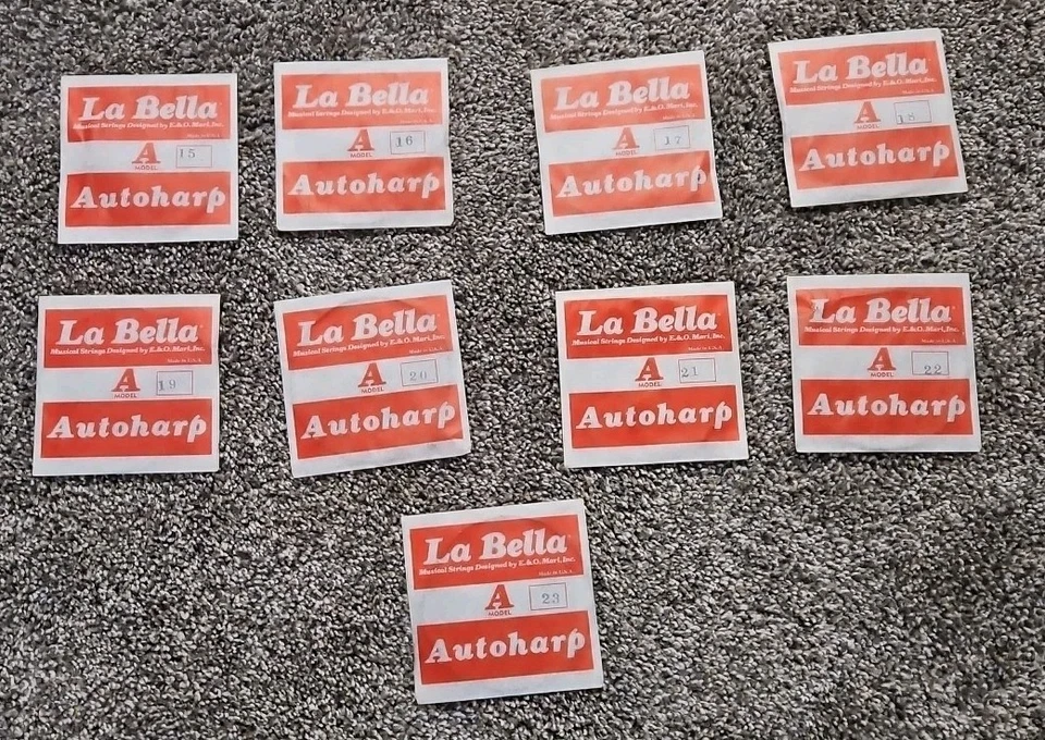 La Bella A Autoharp Strings NOS #1-#23, missing #13 and #14 - Image 3 of 4
