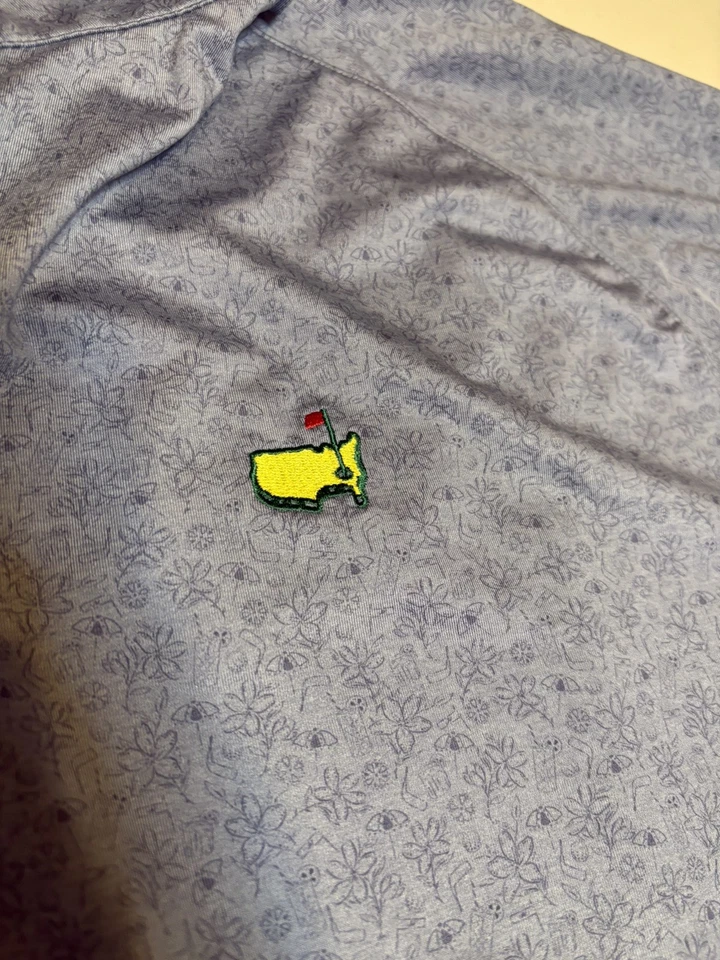 MASTERS by Peter Millar Golf 1/4 Zip Pullover Sweater Augusta Men XXL Blue - Image 4 of 4