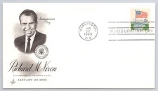 First Day Cover Scott s #1338 6 Cent Flag Jan 1969 Washington DC Nixon
