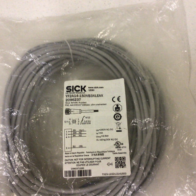 NEW, SICK YF2A14-150VB3XLEAX M12 FEMALE A- CODED CENSOR CABLE 2096237, FREE SHIP