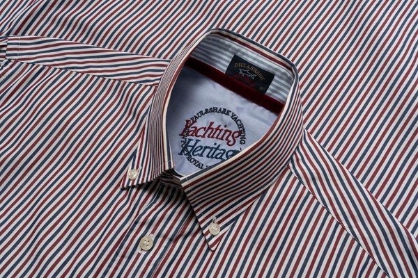 Men Paul & Shark Shirt Burgundy Cotton 38 / M / 46