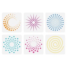 FINGERINSPIRE 6 PCS Circular Dots Stencils for Painting 5.9x5.9 inch Small Do...