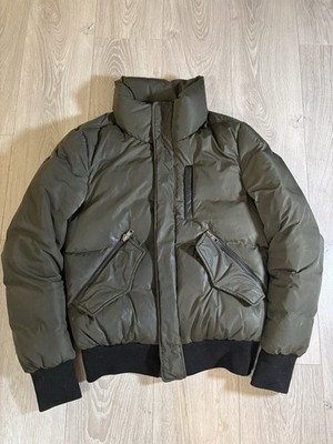 Authentic MACKAGE Adult Men s Denton Size SMALL Olive Green Down Jacket Fur Hood