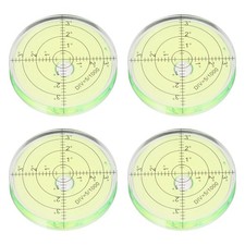 4pcs Round Bubble Level 66x10mm Mini Circular Bullseye Spirit Levels, Green