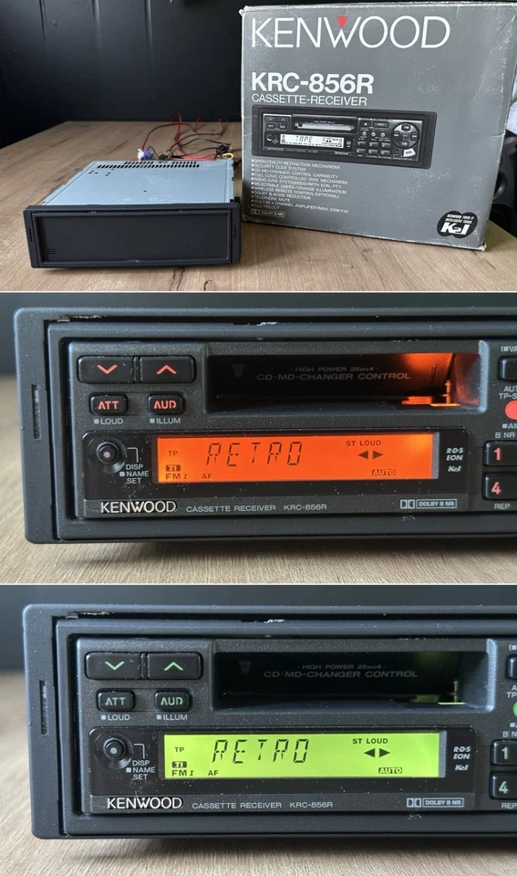 KENWOOD KRC-856R vintage pre-MASK cassette-tuner head unit - Bild 1 von 4