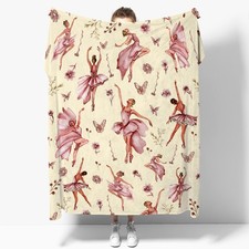 Dance Blanket Gift for Girl Women Ballet Blanket Super Soft Cozy Warm Throw f...