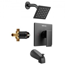 Tub and Shower Faucet Set, Complete with 4-Inch Rainfall Shower Head and Bathtub