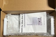 White Wall Mount Xbox One S Metal Vertical Hanging Mounted Bracket Monzlteck
