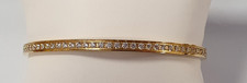 Waldor & Co 14K Gold Plated Stainless Steel Sparkling Crystals Bangle