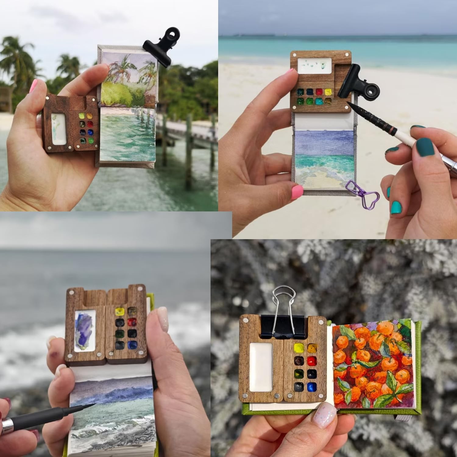 Watercolor Kit, Tobios Mini Watercolor Paint Set, 12 Color Mini Watercolor