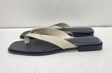 Paige Women's Brixton 9 Black White Leather Sandals Size 9