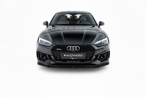 Maxton Design Frontlippe V.2 Passend FüR Audi RS5 Coupe / Sportback F5 Schwarz H-image