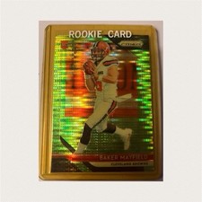 2018 Panini Prizm Baker Mayfield Rookie #201 Cleveland Browns Football Card. rookie card picture