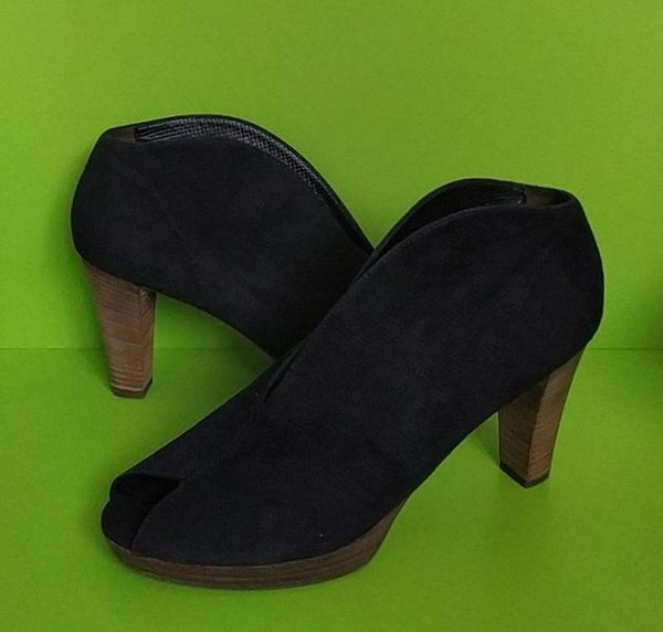 Women Paul Green Booties Navy Suede 38.5