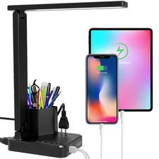 Desk Lamp,Desk Lamps for Home Office,LED Desk Lamp with 2 USB Charging Ports,...