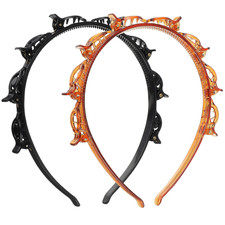 Headband with Clips Braided Bangs Hair Styling Tool Toothed Band Women Girls