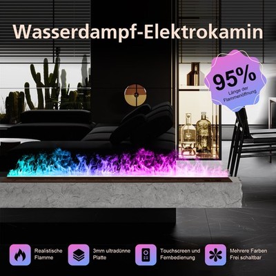 50cm  Elektrischer Kamin，3D Wasserdampf kamin Nicht erhitzt，Mehrfarbig