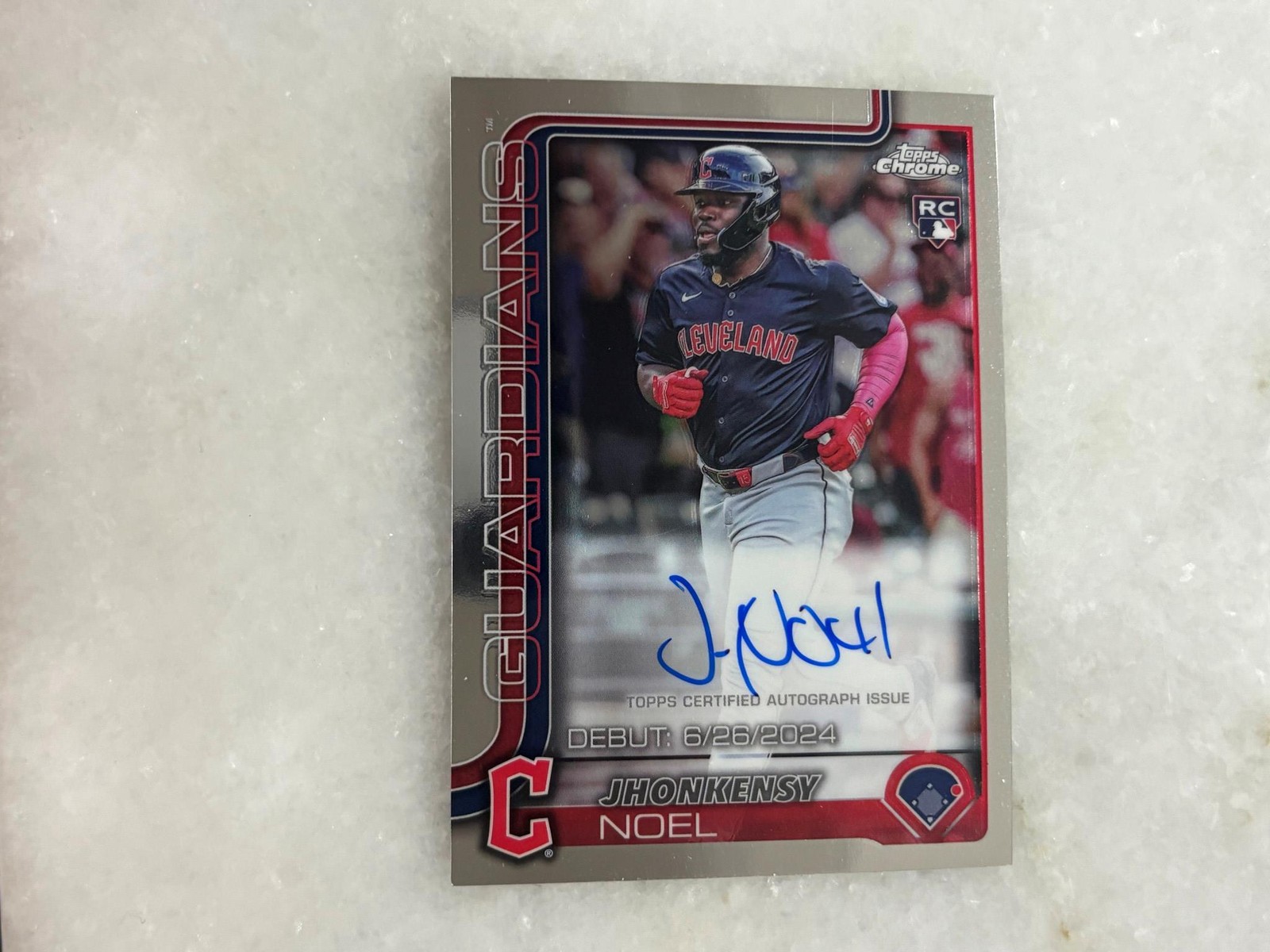 Jhonkensy Noel 2025 Topps Chrome Auto Autograph RC Rookie Guardians C47