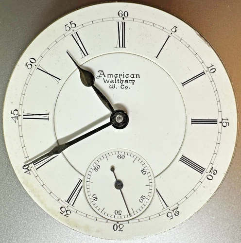 * 18 Size WALTHAM 15 J  CRESCENT ST   M. 1889 Pocket Watch Movement Repair M10