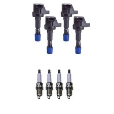 Hitachi 4 Ignition Coil 4 Denso Platinum Spark Plugs Kit For Fit 1.5 L4 L15A1