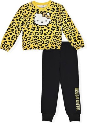 Hello Kitty Girls 2-Pc  Fleece Sweatshirt ,Jogger Set Size 3T, 4T, 5/6, 6X, 8/10