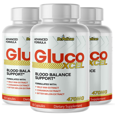 Gluco XCEL- Blood Support- 3 Bottles- 180 Capsules