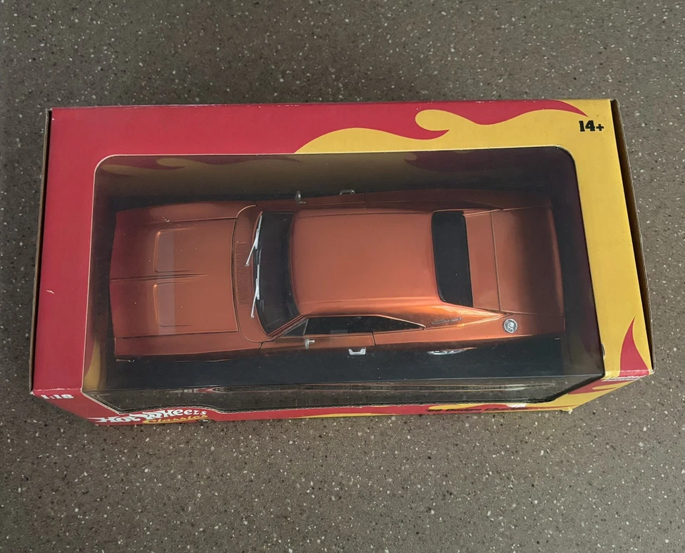Hot Wheels 1:18 Classic "Burnt Orange" 1969 Dodge Charger Limited Edition  - Image 2 of 4