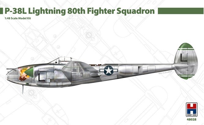 Hobby 2000 48028 - 1:48 P-38L Lightning 80th Fighter Squadron - New