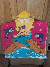 Kids Princess Hooded Poncho Towel Cotton