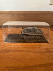 WWII Tiger Tank Die Cast Model In Display Case