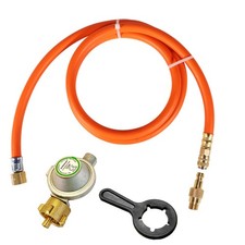 Adapterschlauch Gummi US II 1,3m Schnellkupplung und Regler 2,5bar f&uuml;r Propan