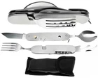 7-In-1 Stainless Steel Multi Function Camping Tool Utensils Knife Spoon Opener