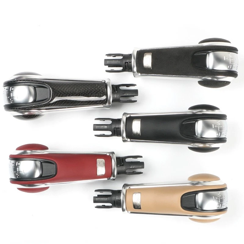 Suede Leather Carbon Fiber Gear Shift Knob Trim For Porsche Macan 718 2016-2021 - Image 3 of 4