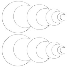 8Pcs Silver Macrame Dream Catcher Rings, 4 Size Metal Hoops DIY Floral Macram...