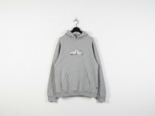 Makia X Moomin Hoodie M Gray Fleece Pullover Embroidered ArtWork Scandinavian