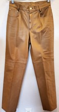 Vintage Newport News, Leather Pants tan " Cognac" leather pants size 7/8