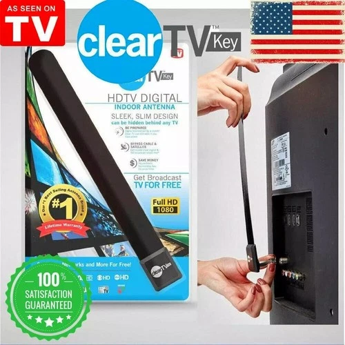 Clear HD Digital Satellite Indoor TV HDTV Antenna Key Free 1080p As seen on TV