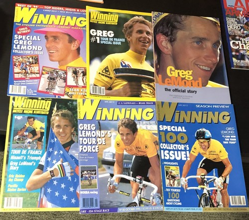 Winning Bicycle Racing Illustrated Magazines- Greg LeMond Covers